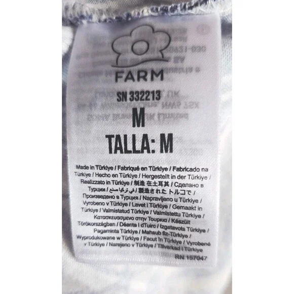 Farm Rio Paisley Print Midi Dress Medium Belted Tassel Side Slits 100% Cotton - Picture 9 of 10